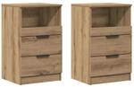 vidaXL Nachttische 2 Stk, Artisan-Eiche 40x36x65 cm Holzwerkstoff 856847