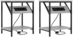 vidaXL Nachttisch 2 Stk Grau Sonoma 38 x 30 x 48 cm Holzwerkstoff 859587