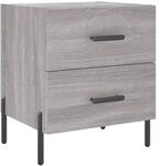 vidaXL Nachttisch Grau Sonoma 40x35x47,5 cm Holzwerkstoff 827336