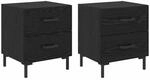 vidaXL Nachttisch 2 Stk Schwarz Eichen-Optik 40 x 35 x 47,5 cm 882018