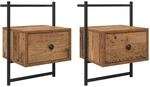 vidaXL Nachttisch 2 Stk Altholz 35 x 30 x 51 cm Holzwerkstoff 882164