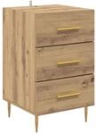 vidaXL Nachttisch mit Schubladen Artisan-Eiche 40 x 40 x 66 cm Holzwerkstoff 882108