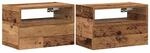 vidaXL Wand-Nachttische 2 Stk, Altholz-Optik 45x26x28,5 cm 858611