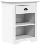 vidaXL Nachttisch BODO Wei&szlig; 53x38,5x67 cm Massivholz Kiefer 355053