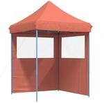 vidaXL Partyzelt Faltbar Pop-Up mit 2 Seitenteilen Terrakottarot 4004997
