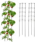 Relaxdays Rankhilfe 3er Set Eisen Kunststoff Schwarz H&ouml;henverstellbar 150 cm x 28 cm