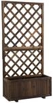 Outsunny Garten-Bett Tannenholz Braun 72,5L x 31,5B x 149,5H cm