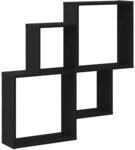 vidaXL Wandregal Schwarz Eichen-Optik 80 x 15 x 78,5 cm Holzwerkstoff 862654