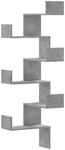 vidaXL Wand-Eckregal Betongrau 45x45x147 cm Holzwerkstoff 852639