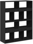 vidaXL Raumteiler Schwarz 100x33x125,5 cm Holzwerkstoff 3309520
