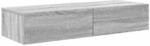vidaXL Wandregal mit Schubladen Grau Sonoma 100x36x19 cm Holzwerkstoff 859991