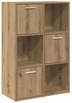 vidaXL B&uuml;cherschrank Artisan-Eiche 60,5x30x90 cm Holzwerkstoff 855971