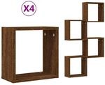 vidaXL W&uuml;rfelregale 4 Stk Braune 30x15x30 cm 815886