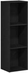 vidaXL B&uuml;cherregal Schwarz Eichen-Optik 36x30x114 cm Holzwerkstoff 862395