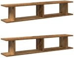 vidaXL Wandregale 2 Stk Altholz-Optik 105x18x20 cm Holzwerkstoff 856602