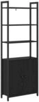 vidaXL B&uuml;cherregal Schwarz Eichen-Optik 60 x 24 x 161 cm Holzwerkstoff 883856