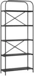 vidaXL B&uuml;cherregal Schwarz Eichen-Optik 80 x 30 x 183 cm Holzwerkstoff 879833