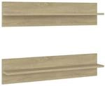 vidaXL Wandregale 2 Stk Sonoma-Eiche 80x11,5x18 cm Holzwerkstoff 807339