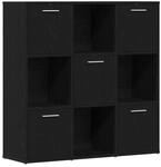 vidaXL B&uuml;cherschrank Schwarz Eichen-Optik 90x28x90 cm Holzwerkstoff 862503