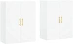 vidaXL Wandschr&auml;nke 2 Stk Wei&szlig; 69,5x34x90 cm 3195611