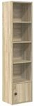 vidaXL B&uuml;cherregal Sonoma-Eiche 31x24x127 cm Holzwerkstoff 860348