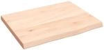 vidaXL Wandregal 40x30x2 cm Massivholz Eiche Unbehandelt 363506