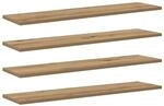 vidaXL Regalbrett 4 Stk Braun 80 x 20 x 1,5 cm Holzwerkstoff 875058