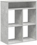 vidaXL B&uuml;cherregal Betongrau 66x31x80 cm Holzwerkstoff 860295