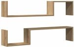 vidaXL Wandregale 2 Stk Artisan-Eiche 100x15x20 cm Holzwerkstoff 856613