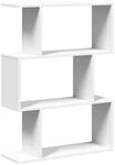 vidaXL Raumteiler B&uuml;cherregal 3-stufig Wei&szlig; 70x24x97 cm Holzwerkstoff 858111