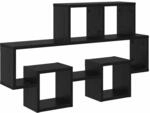 vidaXL Wandregal Schwarz Eichen-Optik 82 x 15 x 51 cm Holzwerkstoff 875184