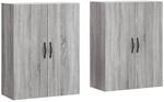 vidaXL Wandschr&auml;nke 2 Stk Grau Sonoma Holzwerkstoff 3197895