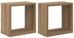 vidaXL Wandregale mit Regal Wandmontiert Artisan-Eiche Holzwerkstoff 875178