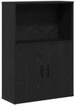 vidaXL B&uuml;cherregal Schwarz Eichen-Optik 60x24x85 cm Holzwerkstoff 860410