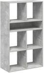 vidaXL B&uuml;cherregal Betongrau 66x31x112 cm Holzwerkstoff 860304
