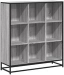 vidaXL B&uuml;cherregal Grau Sonoma 97,5x33x107,5 Holzwerkstoff und Metall 3300863
