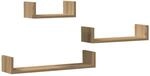 vidaXL Wandregale 3 Stk Artisan-Eiche Holzwerkstoff 855793
