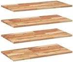 vidaXL Schweberegale 4 Stk 80x40x2 cm Massivholz Akazie &Ouml;lbehandelt 3279558