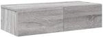 vidaXL Wandregal mit Schubladen Grau Sonoma 60x26,5x15cm Holzwerkstoff 859973