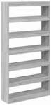vidaXL B&uuml;cherregal Grau Sonoma 100 x 30 x 198 cm Holzwerkstoff 3345118
