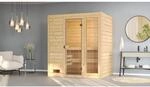 Weka Massivholzsauna Valida 2 Sparset 5,4 kW Kompakt Glast&uuml;r/Fenster