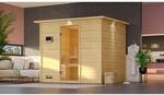 Karibu Sauna Sarina LED-Dachkranz Natur
