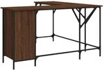 vidaXL Schreibtisch Braun Eichen-Optik 141x141x75 cm Holzwerkstoff 837601