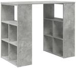 vidaXL Schreibtisch mit Regal Grau 90 x 50 x 75 cm Holzwerkstoff 869509