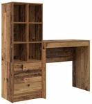 vidaXL Schreibtisch mit Schubladen 2-Tlg Altholz 3337319