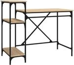 vidaXL Schreibtisch mit Regal Sonoma-Eiche 105x50x90 cm Holzwerkstoff 826715