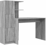 vidaXL Schreibtisch 2-Tlg Graues Sonoma 3337294