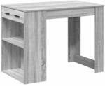 vidaXL Schreibtisch mit Schubladen Ablage Grau Sonoma 102x62x77,5 cm 858691