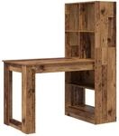 vidaXL Schreibtisch mit Regal Altholz 122 x 67 x 145 cm Holzwerkstoff 3337263