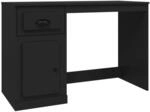 vidaXL Schreibtisch mit Schublade Schwarz 115x50x75 cm Holzwerkstoff 816473